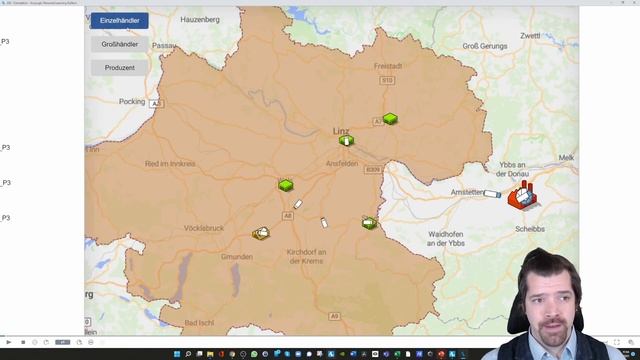 Supply chain network experiment model in Anylogic смотреть онлайн