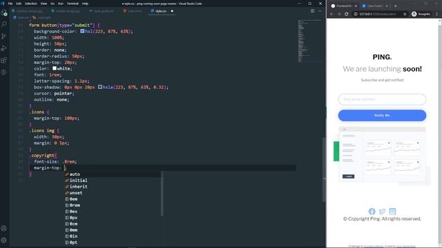 Ping Coming Soon Page | Frontend Mentor Challenge смотреть онлайн