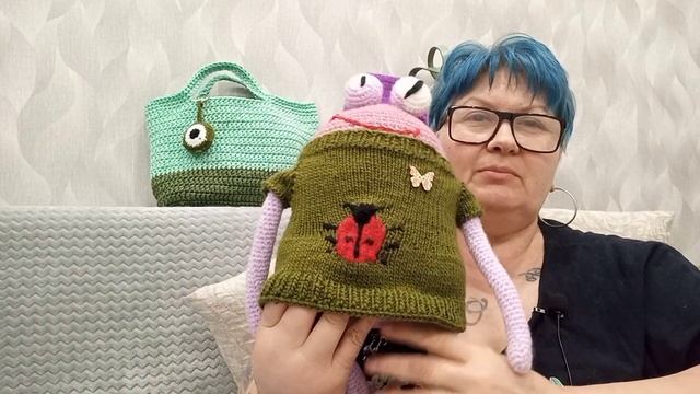 Пятница 13Мая.Связала свою полоску пледа .Свитер для Яло.Двигаю свои вязальные проекты. смотреть онлайн