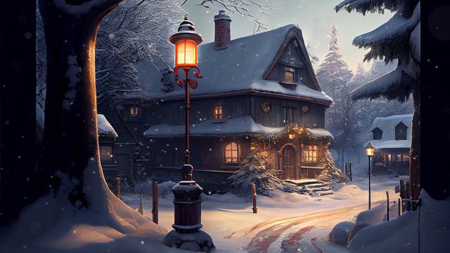 Snow Town - Cozy Winter Ambient Music - Soothing Fantasy Music смотреть онлайн