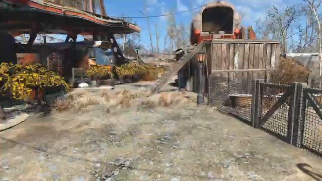 Fallout 4 Red Rocket Truck Stop Settlement Build Tour | No mods смотреть онлайн