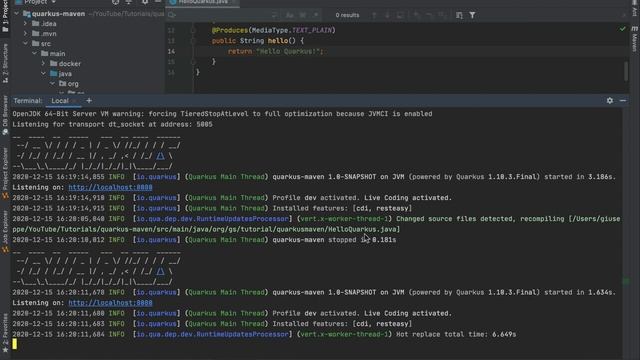 How to enable Live Reload in QUARKUS | Quarkus | Cloud Native | Java Framework смотреть онлайн