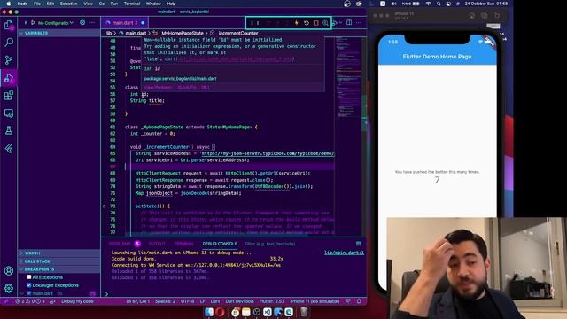 Flutter ile Servise(Backend, endpoint) Baglanip, Veri Cekip, Arayuzu Guncellemek - Tek Videoda! смотреть онлайн