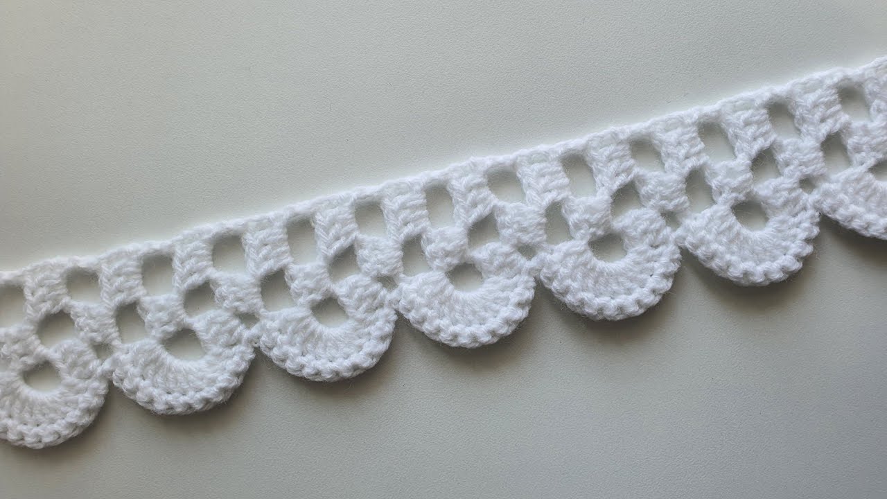 Вязание ЛЕНТОЧНОГО КРУЖЕВА крючком. Вязание крючком / Crochet Lace Ribbon
