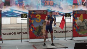 Вячеслав Плотников. Рывок 194 (32 кг). Первенство России 2019 (юниоры).