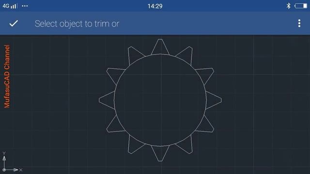 GnaCAD 2D Gear Tutorial смотреть онлайн