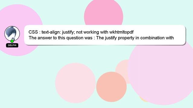 CSS : text-align: justify; not working with wkhtmltopdf смотреть онлайн