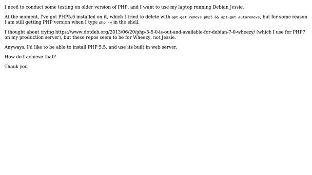 Installing older PHP versions on Debian Jessie смотреть онлайн