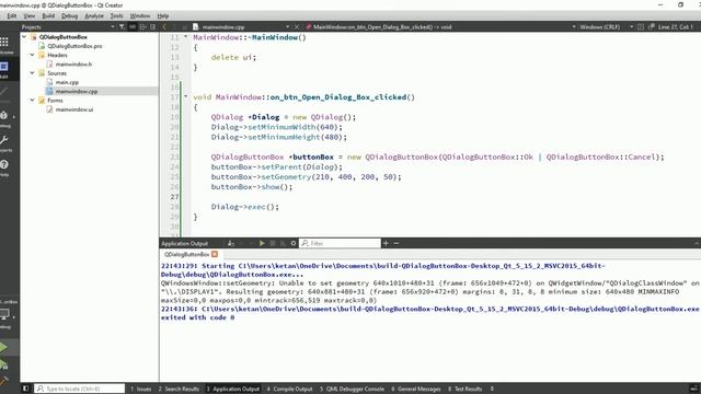 Qt C++ GUI Application Tutorial | Qt QDialogButtonBox | How To Use QDialogButtonBox | Events смотреть онлайн