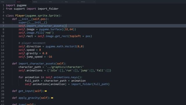 Creating a platformer in Pygame with a camera, collisions, animation states and particle effects смотреть онлайн