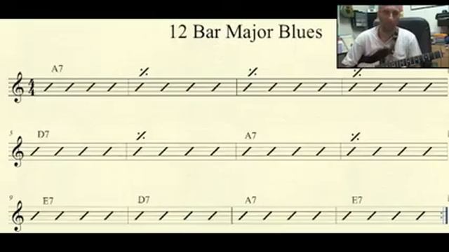 Major Blues Rhythm Guitar смотреть онлайн
