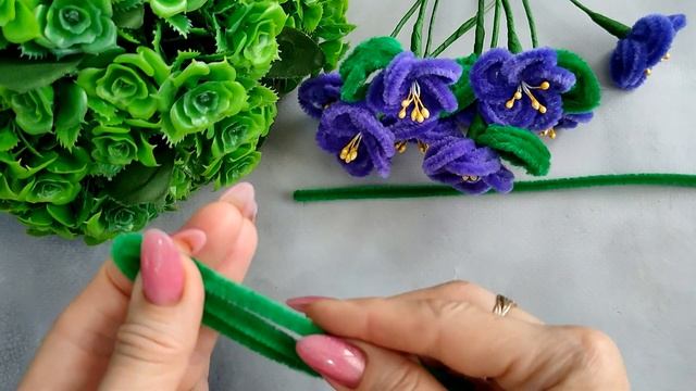 Фиалка из синельной проволоки своими руками Цветы из синельной проволоки Легко и просто\Master diy смотреть онлайн