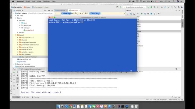 Выпуск 97. Проект для установки на веб-сервер Tomcat. смотреть онлайн