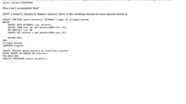 Databases: Using newly inserted values in trigger function in PostgreSQL (2 Solutions!!) смотреть онлайн