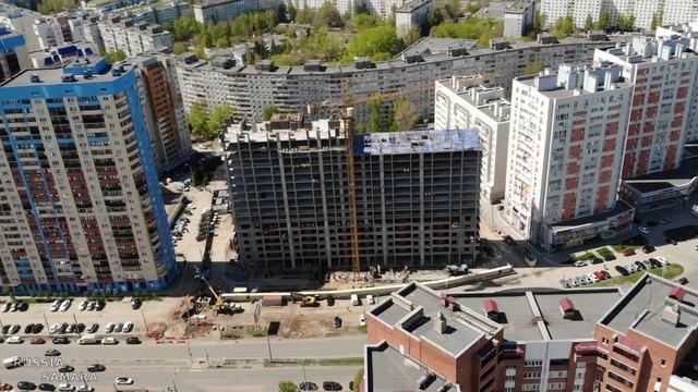 Строительство ЖК "Новый Дон" / май 2022 г / Промышленный район / город Самара / Russia смотреть онлайн