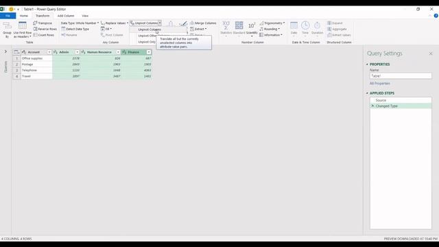Unpivot using Power Query смотреть онлайн