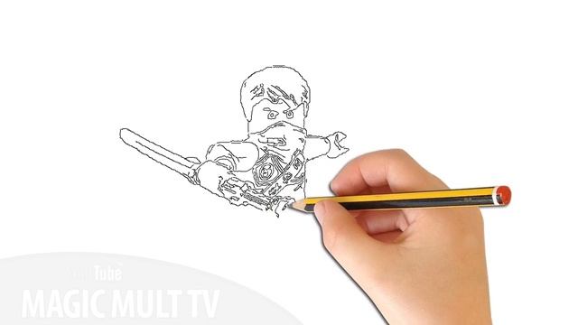 How To Draw And Paint Jay Lego NinjaGo Как Нарисовать Джея Синего Ниндзя (НИНДЗЯГО) смотреть онлайн