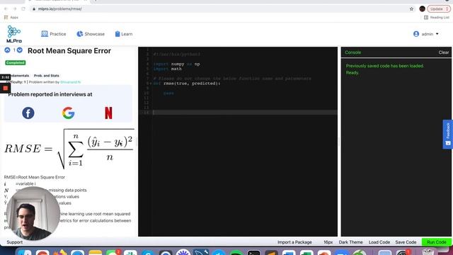 Stanford PhD demos how to optimize and evaluate regression problems: Root Mean Squared Error (RMSE) смотреть онлайн