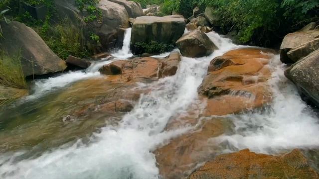 Eliminate Stress and fall asleep instantly with natural Waterfall Sounds - Relaxing river sounds смотреть онлайн