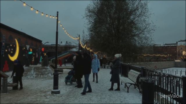 ЗИМНЯЯ ПРОГУЛКА В САНКТ-ПЕТЕРБУРГЕ В НОВОЙ ГОЛЛАНДИИ 4К смотреть онлайн