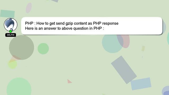PHP : How to get send gzip content as PHP response смотреть онлайн