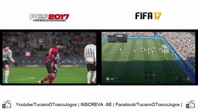 Fifa 17 ou pes 2017 ? LADO A LADO Qual o melhor jogo de futebol? смотреть онлайн