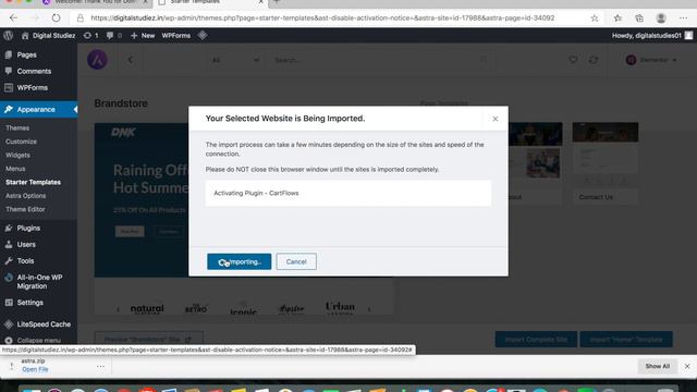 Installing & Activating Astra Theme, Starter Templates And Elementor Page Builder | смотреть онлайн