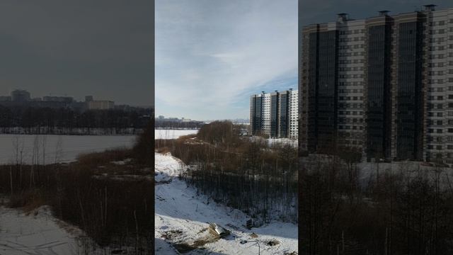 Красивый вид из окон ЖК Лазурного. смотреть онлайн