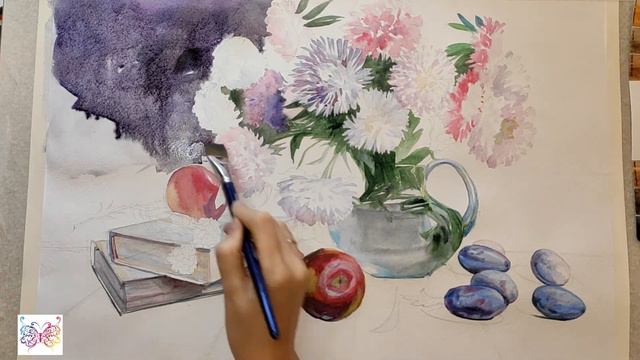 Watercolor. Still Life In Watercolor. Натюрморт акварелью.