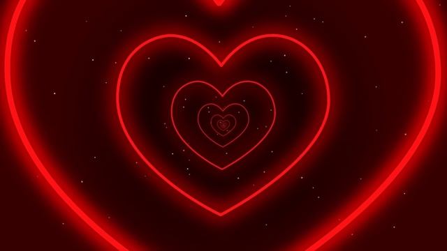 Free Neon Red Lights Love Heart Tunnel Tik Tok Trend Background Loop 10 Hours FULL HD