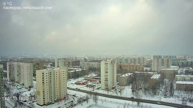 Город в окне / Gorodvokne.ru / Панорама Москвы Таймплапс 160117