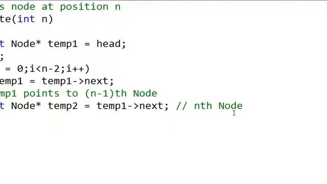 Linked List in C C++ Delete a node at nth position смотреть онлайн