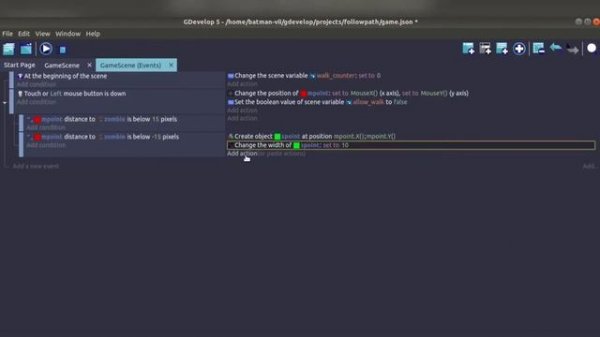 Gdevelop Tutorial | How to make object follow the path in Gdevelop