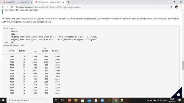 21 Oracle SQL Analytic Functions смотреть онлайн