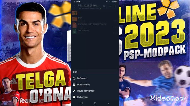 OFFLINE PES 2023 PSP MODPACK TELFONGA O‘RNATISH смотреть онлайн