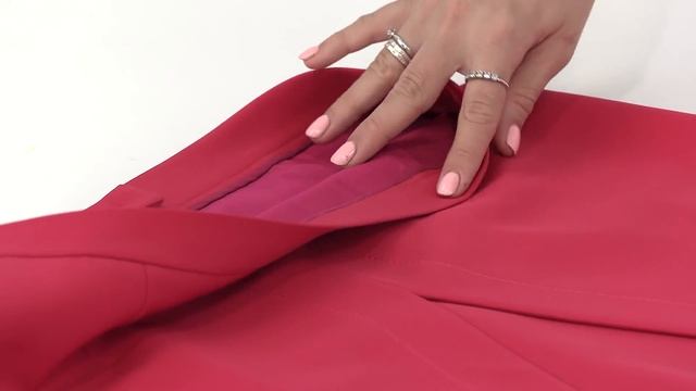 "Веселенькая" юбка из яркого крепа с отлетными деталями и поясом. Обзор готового изделия. смотреть онлайн