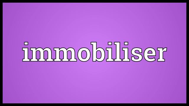 Immobiliser Meaning смотреть онлайн