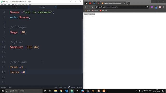 Data Types | Learn PHP from Home | TinkerHub MES Marampally смотреть онлайн