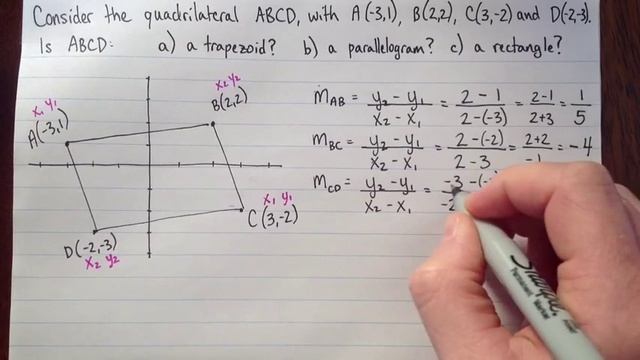 Using Slopes to Identify Quadrilaterals смотреть онлайн