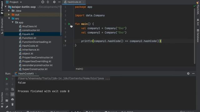 Belajar Kotlin OOP - 21 hashCode Function смотреть онлайн