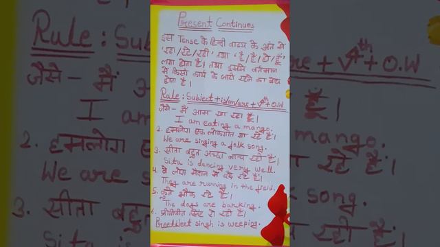 tense | present continuous affirmative sentences | by Preetijeet Singh | basics Of grammar | part 5 смотреть онлайн