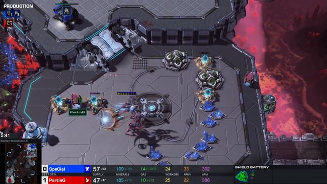 StarCraft 2: INSANE Psi Storm Drop! (PartinG vs SpeCial) смотреть онлайн
