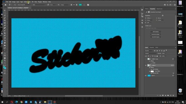 STICKER IN PHOTOSHOP - create custom sticker in photoshop | photoshop tutorial. смотреть онлайн