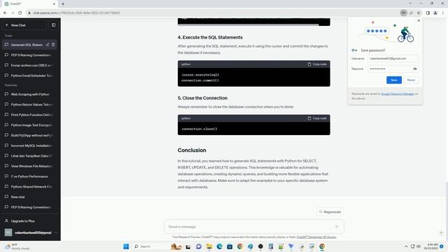 Generate SQL statements with python смотреть онлайн