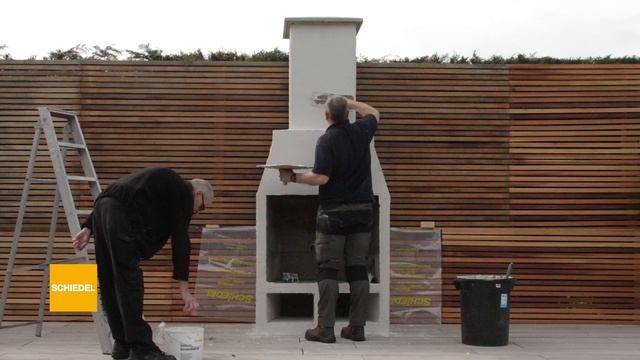 Outdoor Garden Fireplace being built (timelapse video) смотреть онлайн