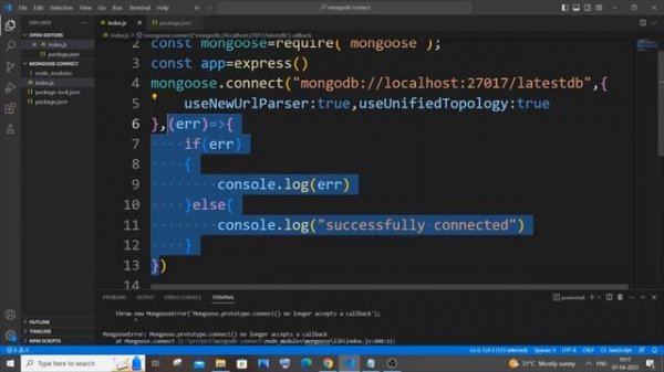 MongooseError: Mongoose.prototype.connect() no longer accepts a callback SOLVED in Node JS