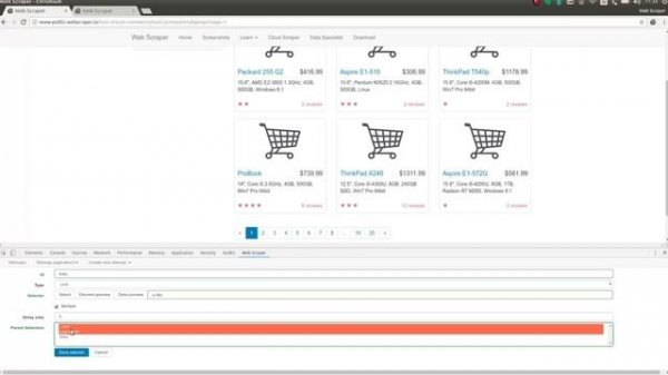 Web Scraper pagination tutorial