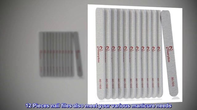 Maryton Coarse Nail File 80/100 Grit Emery Boards for Poly Gel Acrylic Nails, 12 PCS Professional смотреть онлайн
