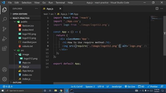 How to use require method in ReactJs | require method not working | React image using require metho смотреть онлайн