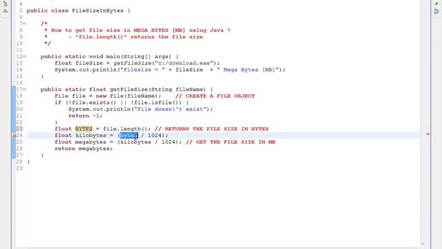 HOW TO GET FILE SIZE IN MEGA BYTES MB USING JAVA смотреть онлайн